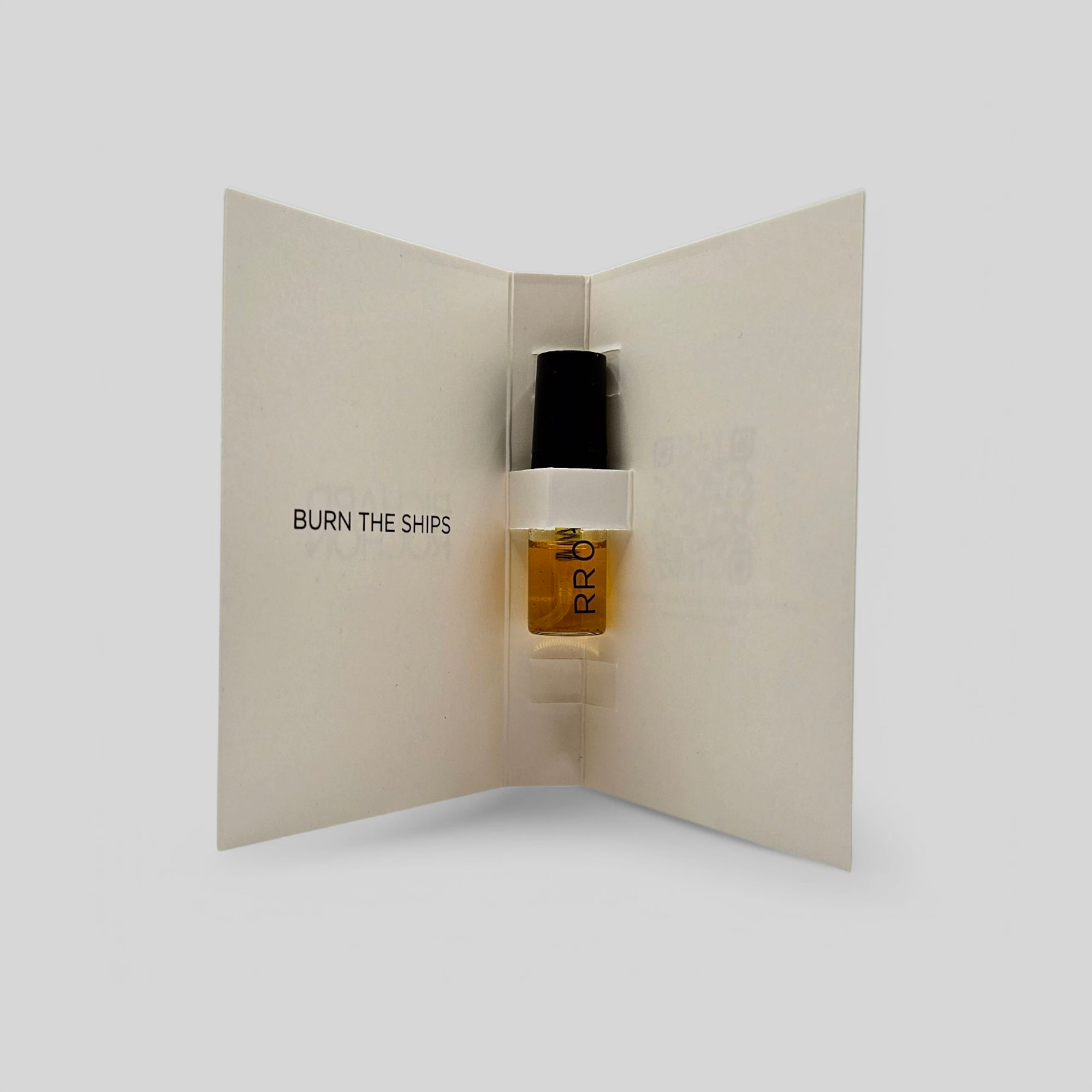 Richard Rochon Burn the Ships sample perfume – 2 mL sample with smoky saffron, clove, and spice notes