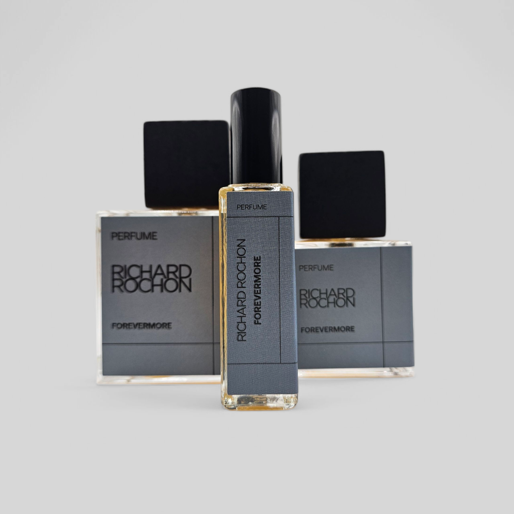 Forevermore by Richard Rochon – luxury citrus, sage, and palo santo artisan perfume in 20 mL, 50 mL, and 100 mL sizes