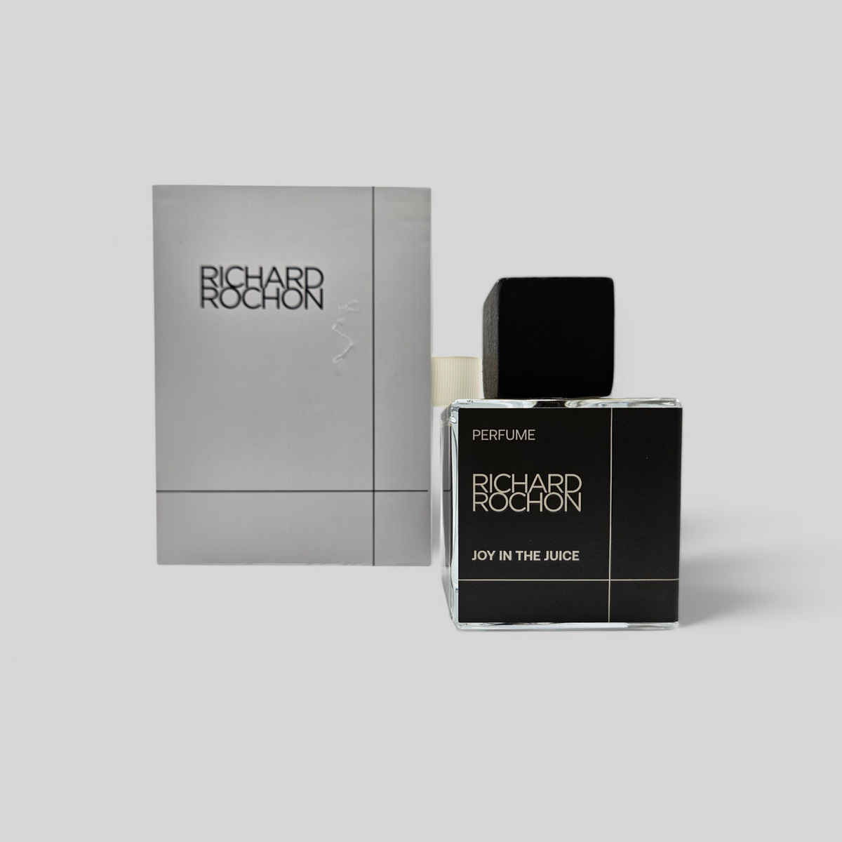Joy in the Juice by Richard Rochon – dark perfume bottle with oak and mineral fragrance notes