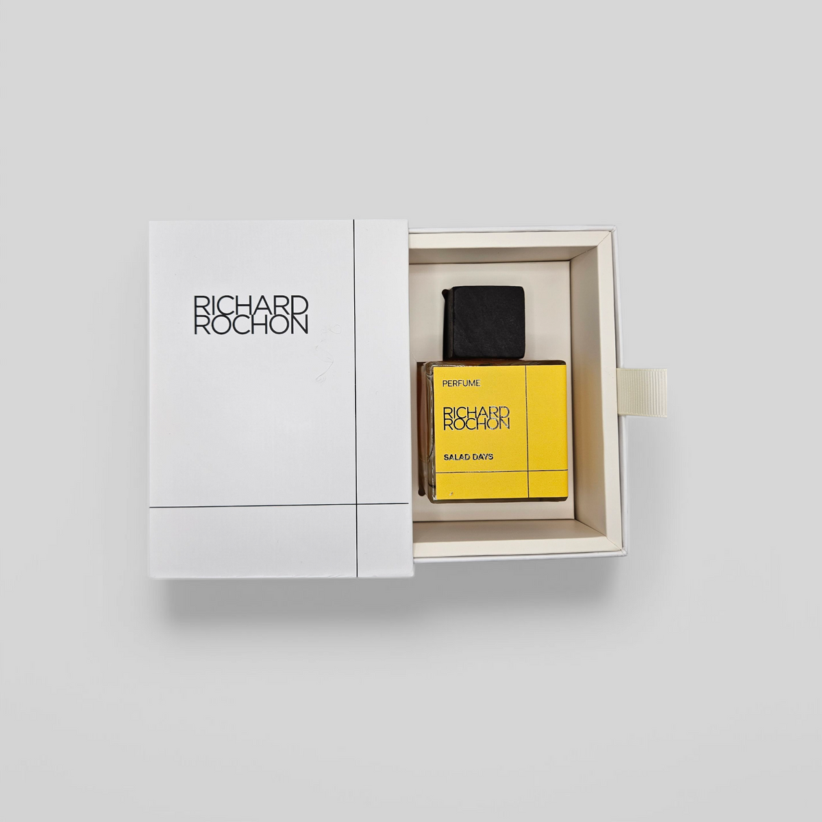 Luxury unisex perfume – Salad Days by Richard Rochon with gardenia, mimosa, jasmine, and cedarwood in drawer box