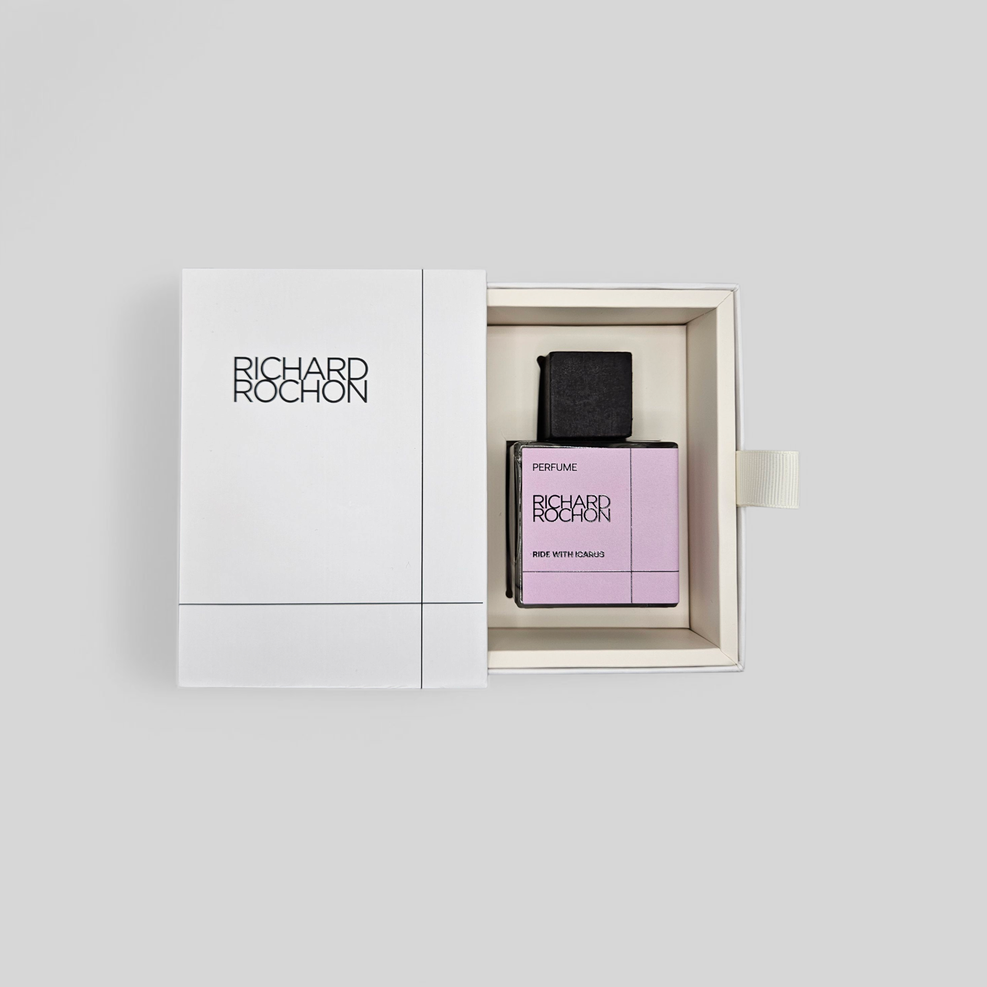 Ride with Icarus luxury vanilla and tonka perfume by Richard Rochon in Drawer Box