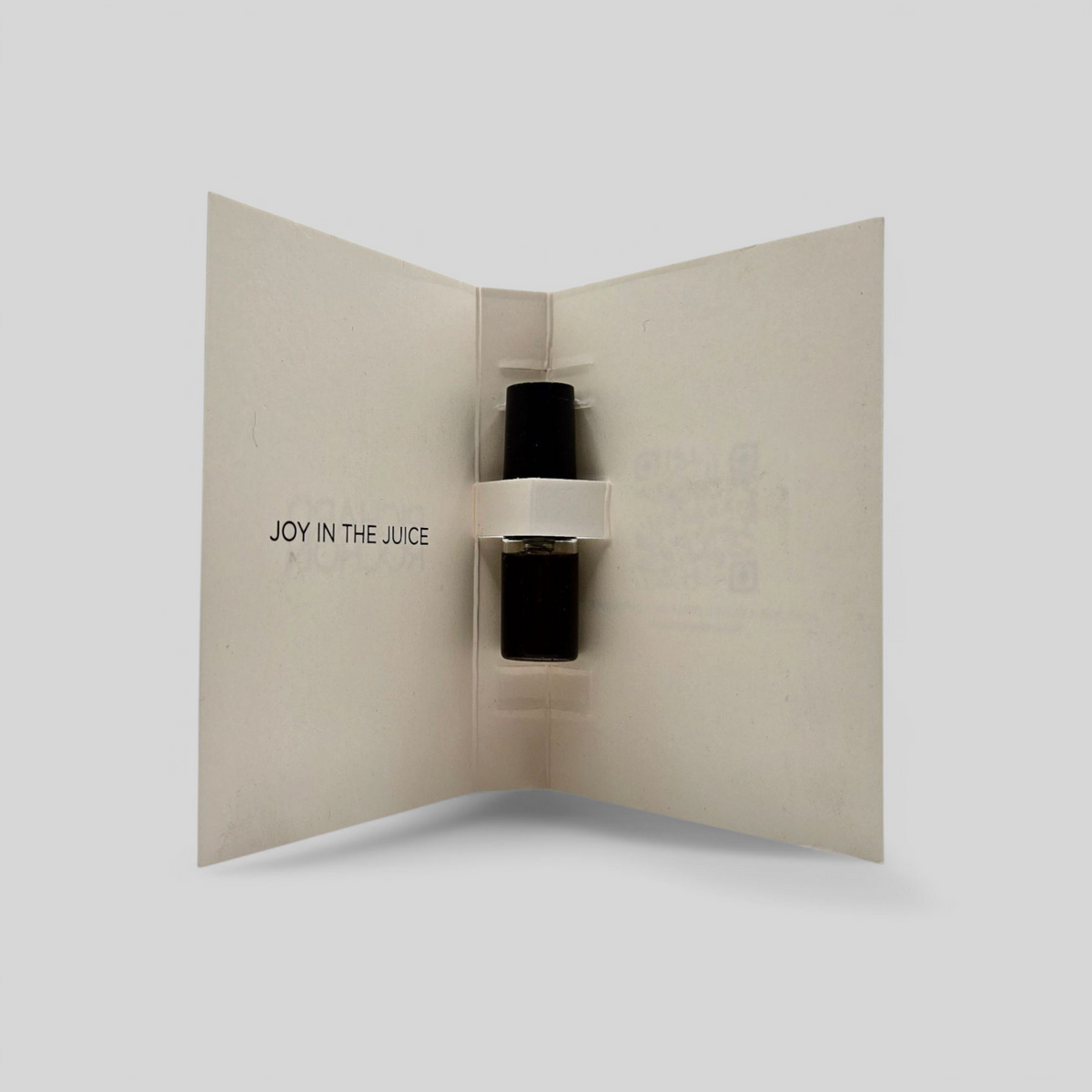 Richard Rochon Joy in the Juice sample size 2 mL – niche artisan perfume with smoky oak notes