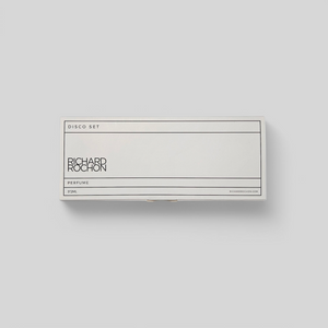 A sleek white box labeled 'DISCO SET' with the brand name 'RICHARD ROCHON' on the top, presented against a white background.